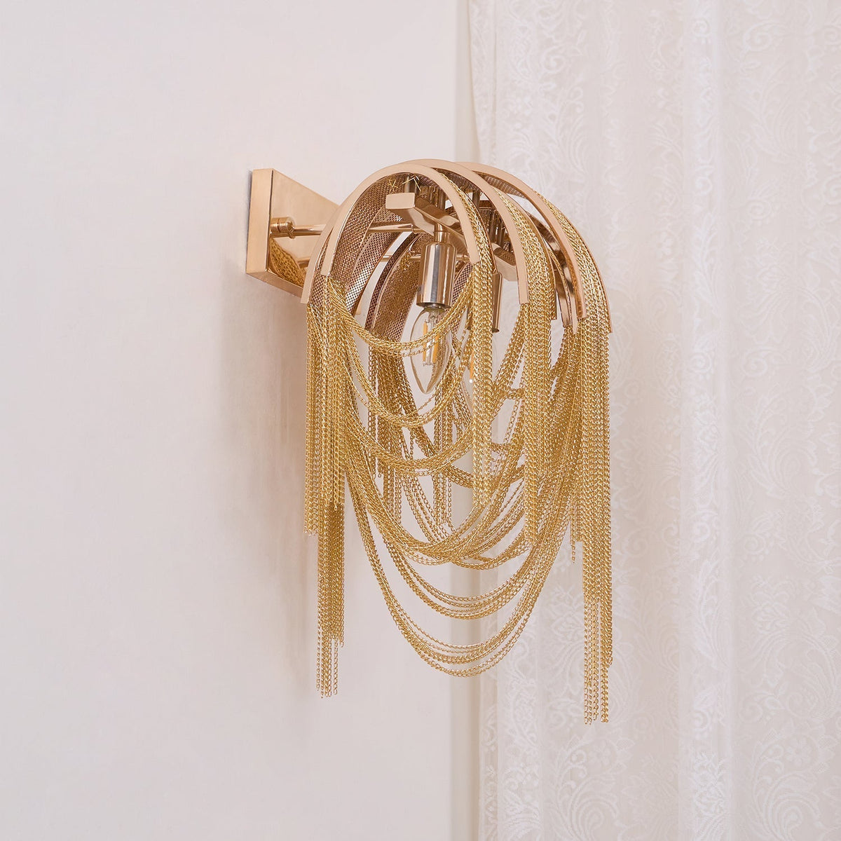 Chains Postmodern Luxus-Tassel-Wandleuchte