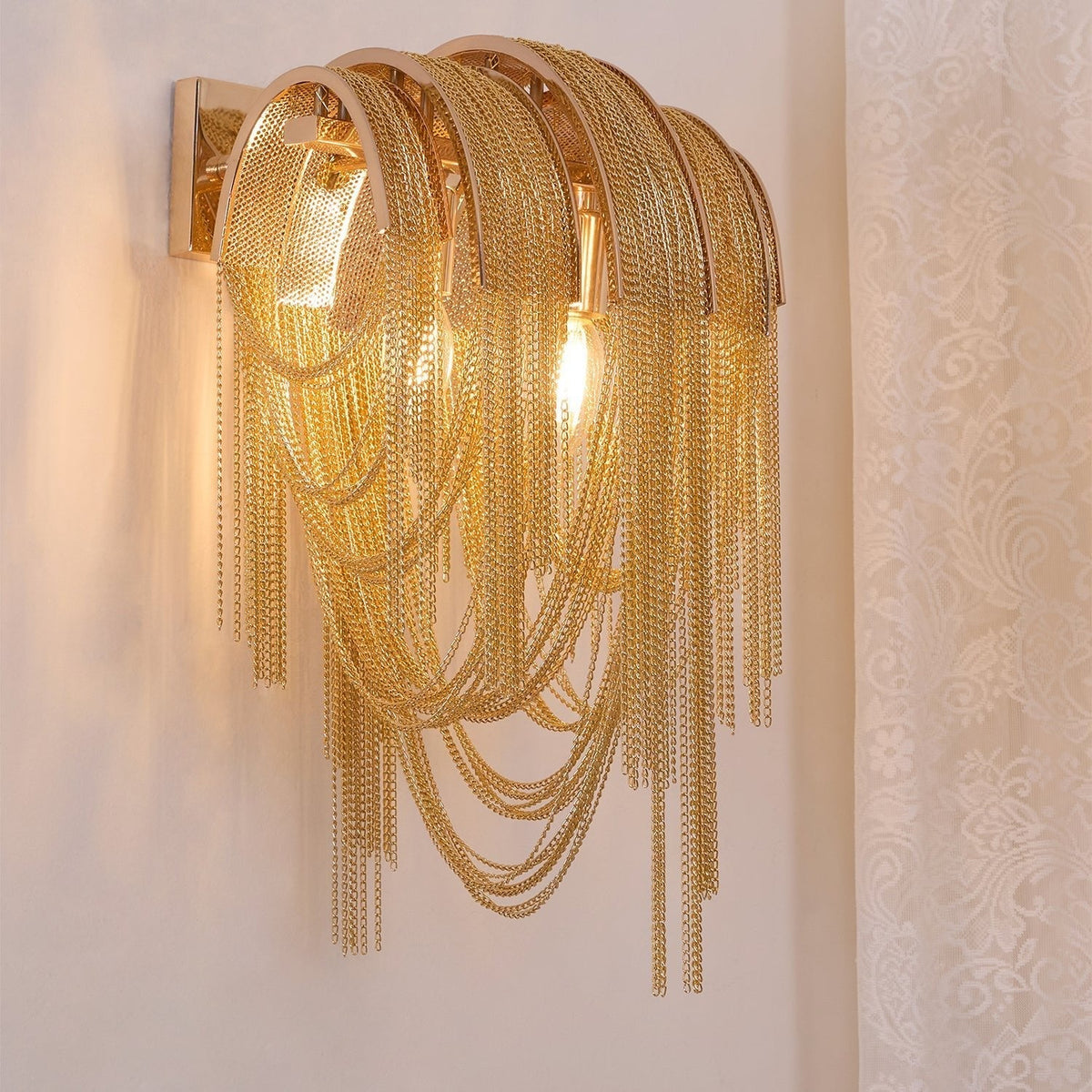Chains Postmodern Luxus-Tassel-Wandleuchte