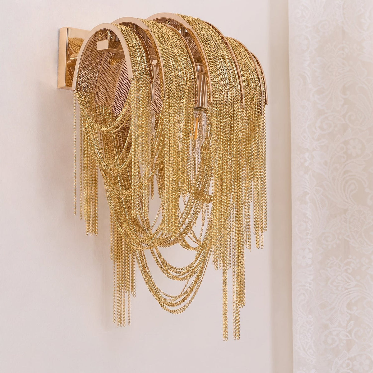 Chains Postmodern Luxus-Tassel-Wandleuchte