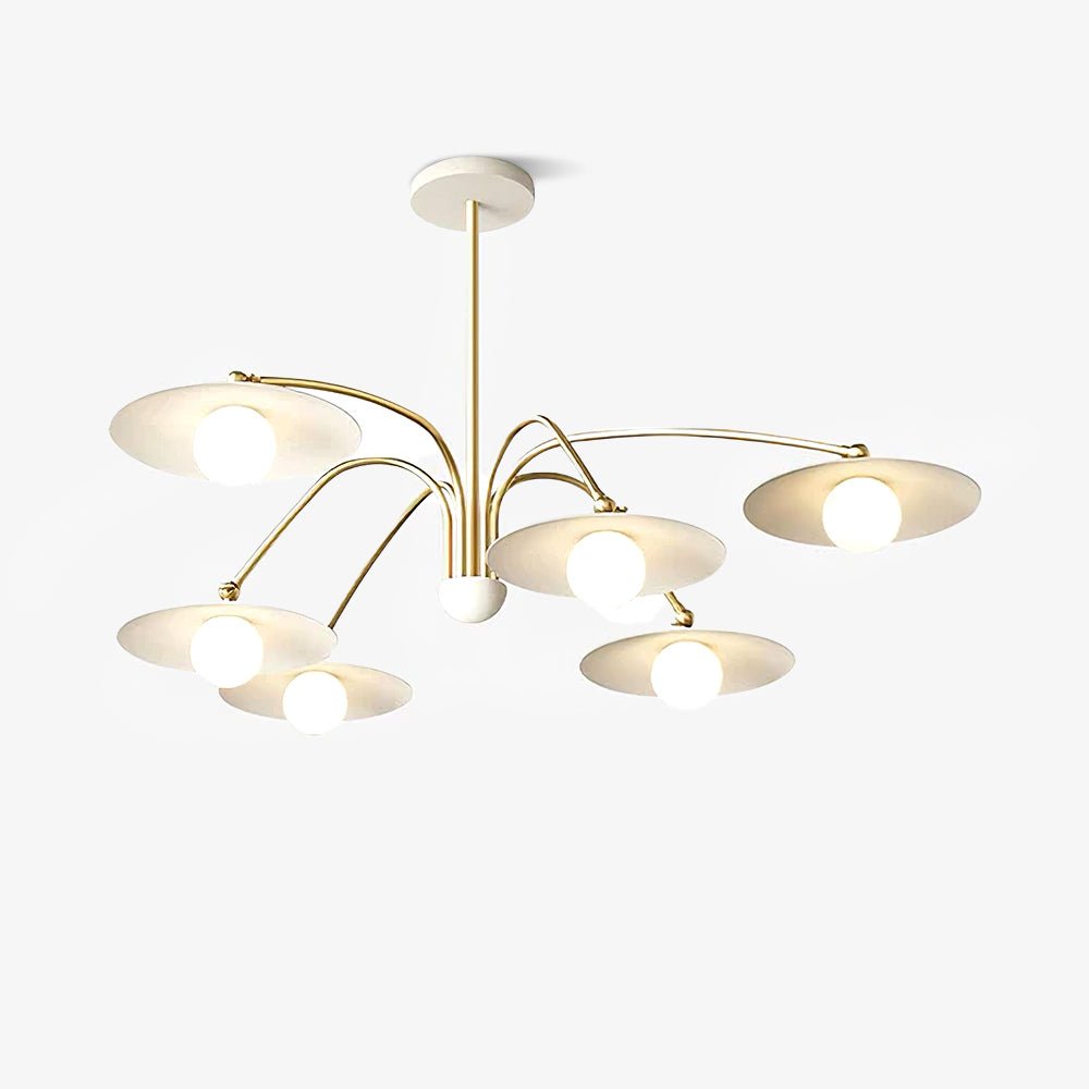 Lark Kronleuchter mit Art-Deco-inspiriertem Pilz-Aufsatz