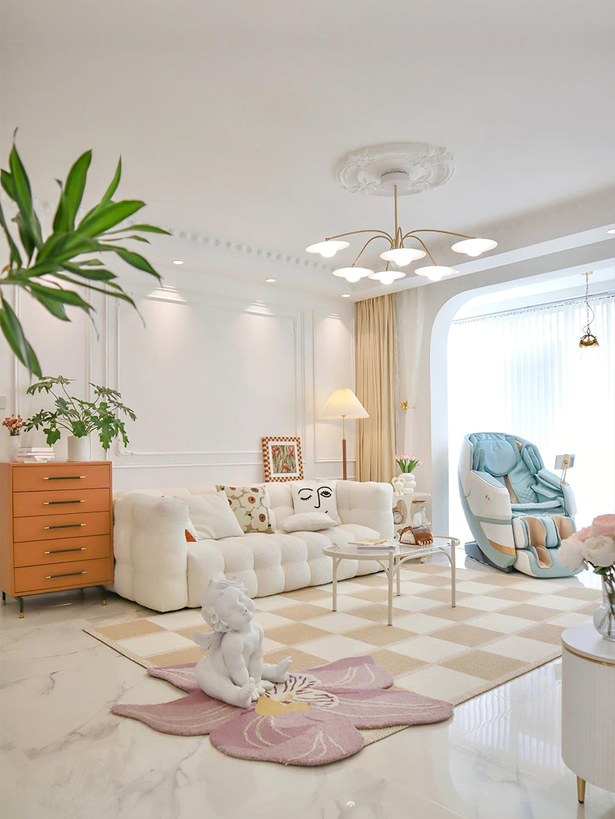 Lark Kronleuchter mit Art-Deco-inspiriertem Pilz-Aufsatz