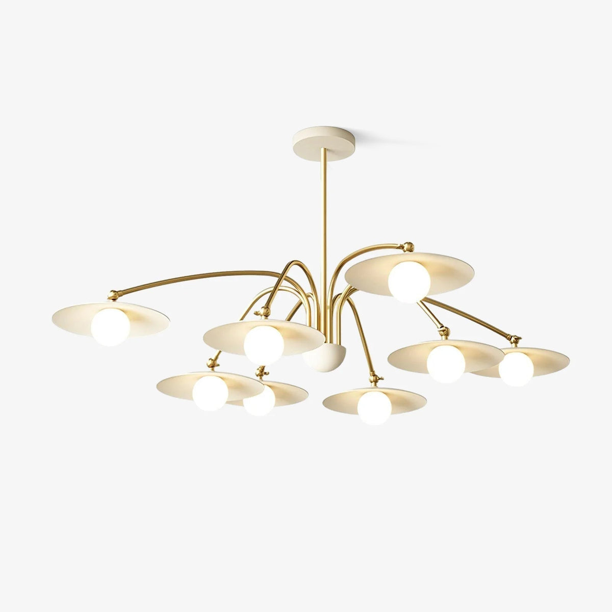 Lark Kronleuchter mit Art-Deco-inspiriertem Pilz-Aufsatz