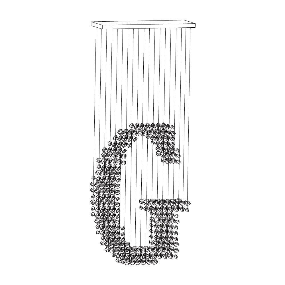 Calanelle Kronleuchter Anthrazit Linear G