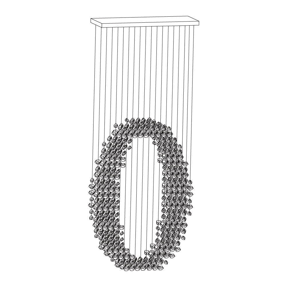Marinelle Charcoal Stone Sculptural Kronleuchter Buchstabe M bis R