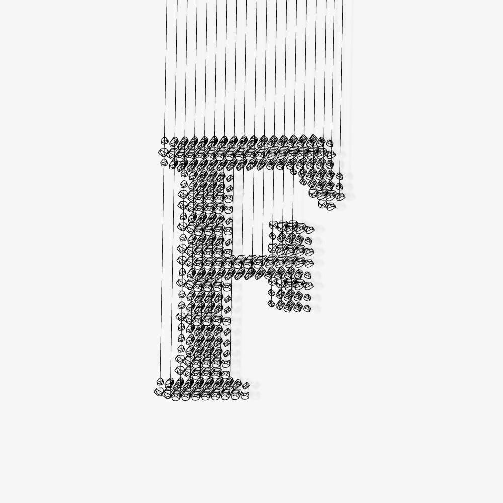 Facet minimalistisch Kronleuchter aus Stein