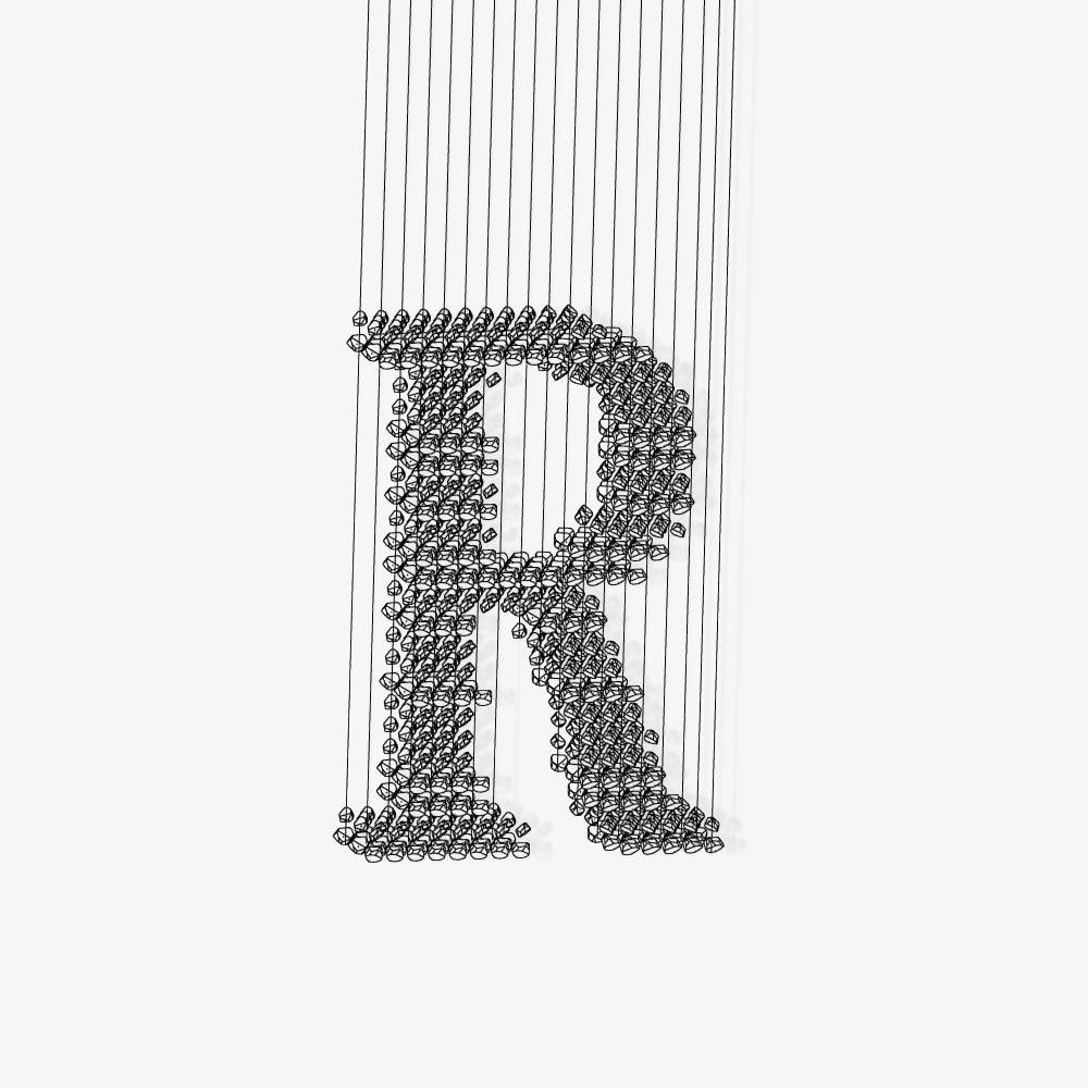 Calinian Kronleuchter Anthrazit linear Composition R