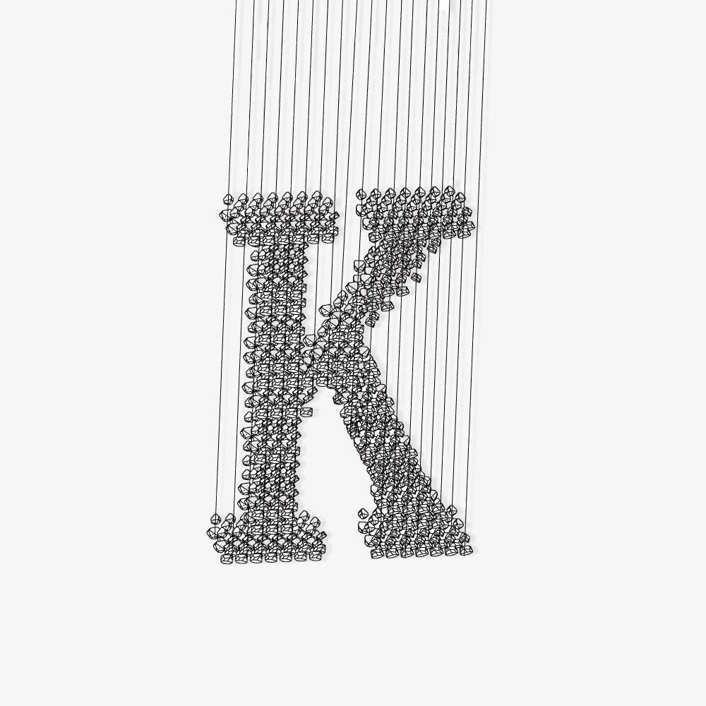 Maranaria Kronleuchter aus Stein in zeitgenössischem Design