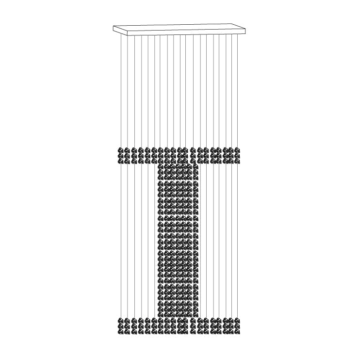 Orelelora Kronleuchter Anthrazit Linear I