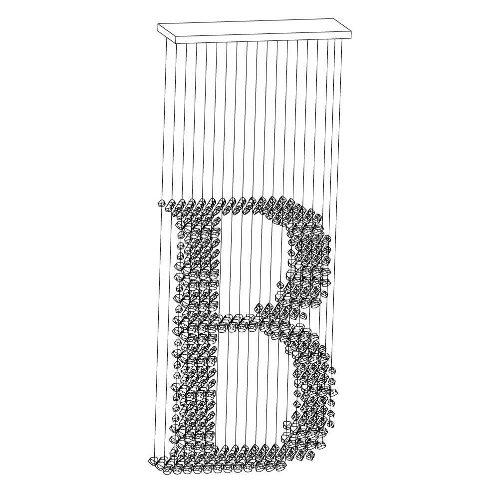 Brilliance Kronleuchter aus Stein im minimalistischen Stil
