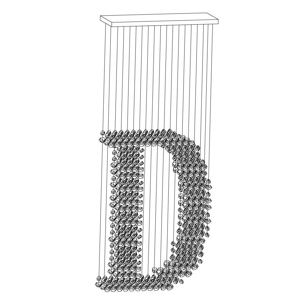 Sorelira Kronleuchter Anthrazit Linear D