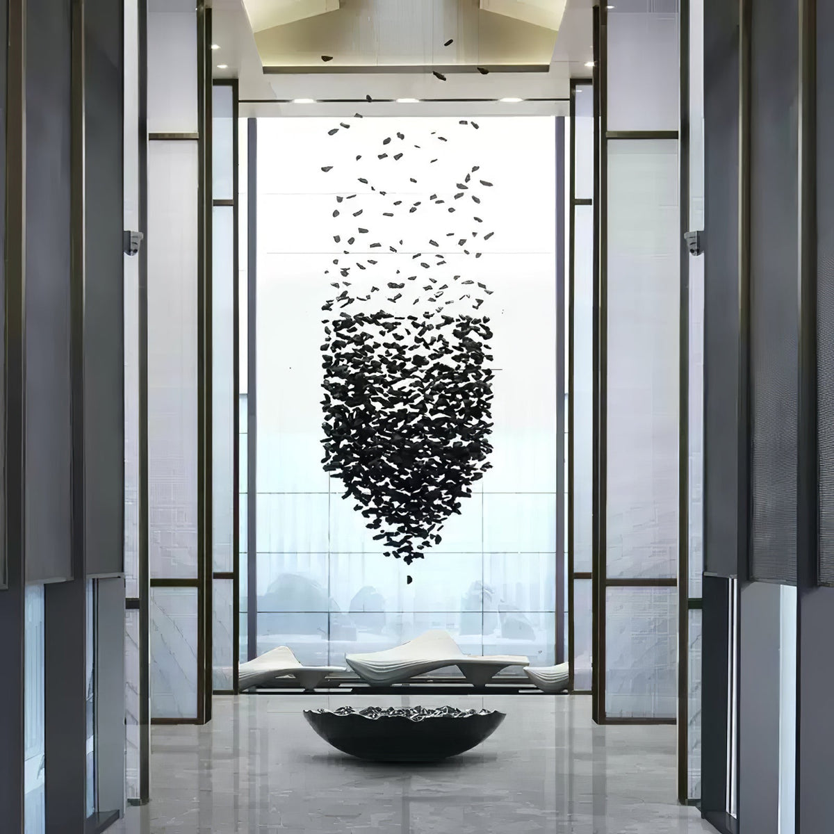 Mareelle Charcoal Stone Sculptural Kronleuchter