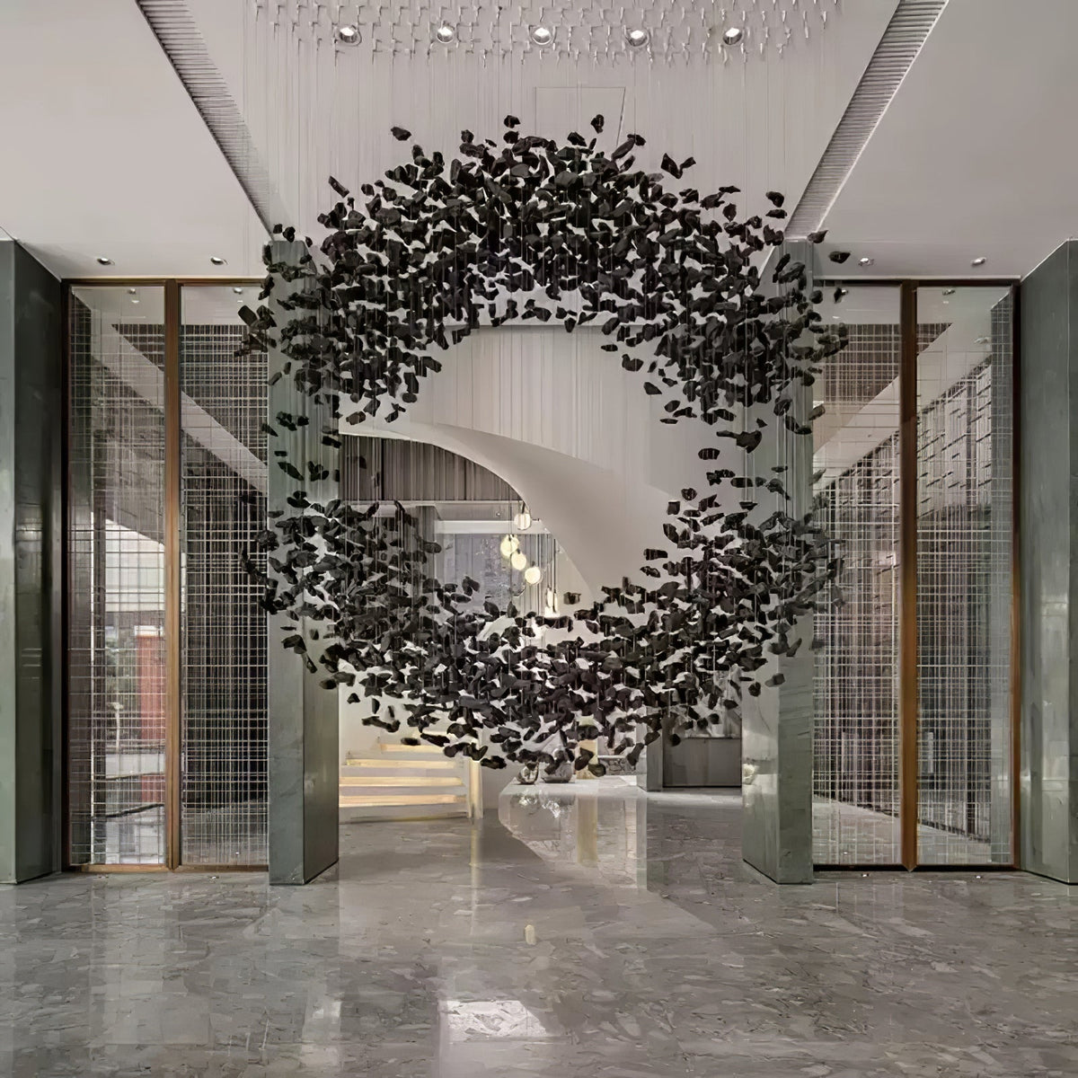 Mareelle Charcoal Stone Sculptural Kronleuchter
