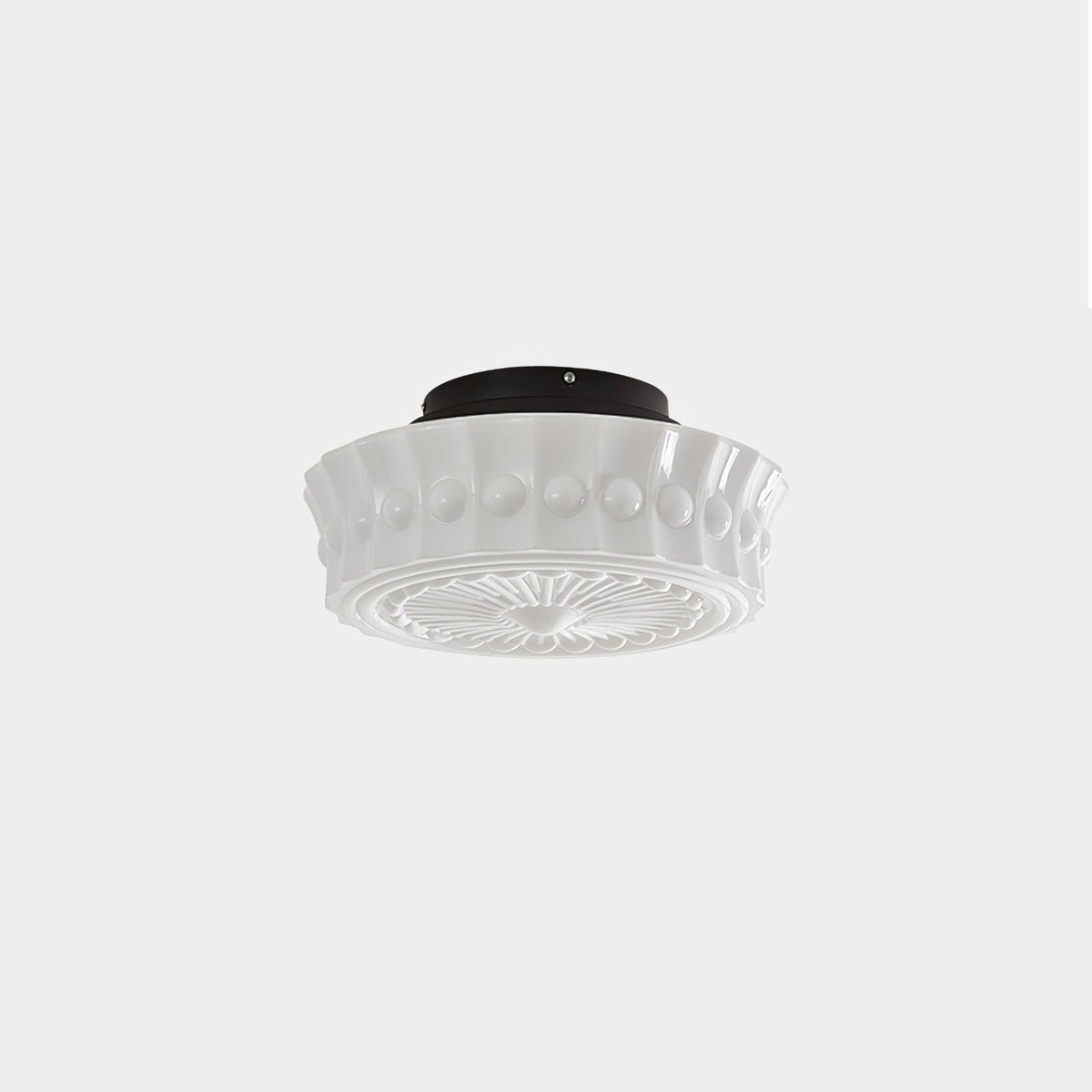 Veleraya Deckenleuchte Weiß Glas Blumenform für Wohnzimmer