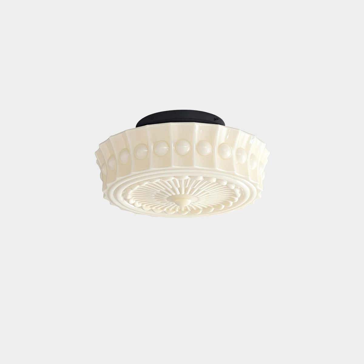 Veleraya Deckenleuchte Weiß Glas Blumenform für Wohnzimmer