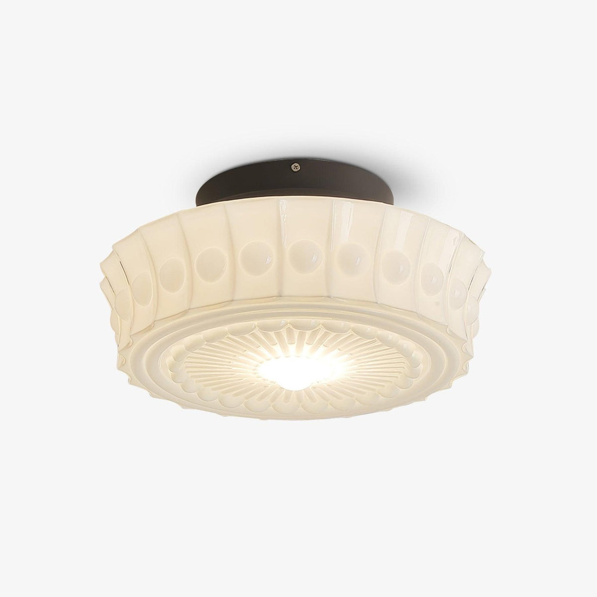 Veleraya Deckenleuchte Weiß Glas Blumenform für Wohnzimmer