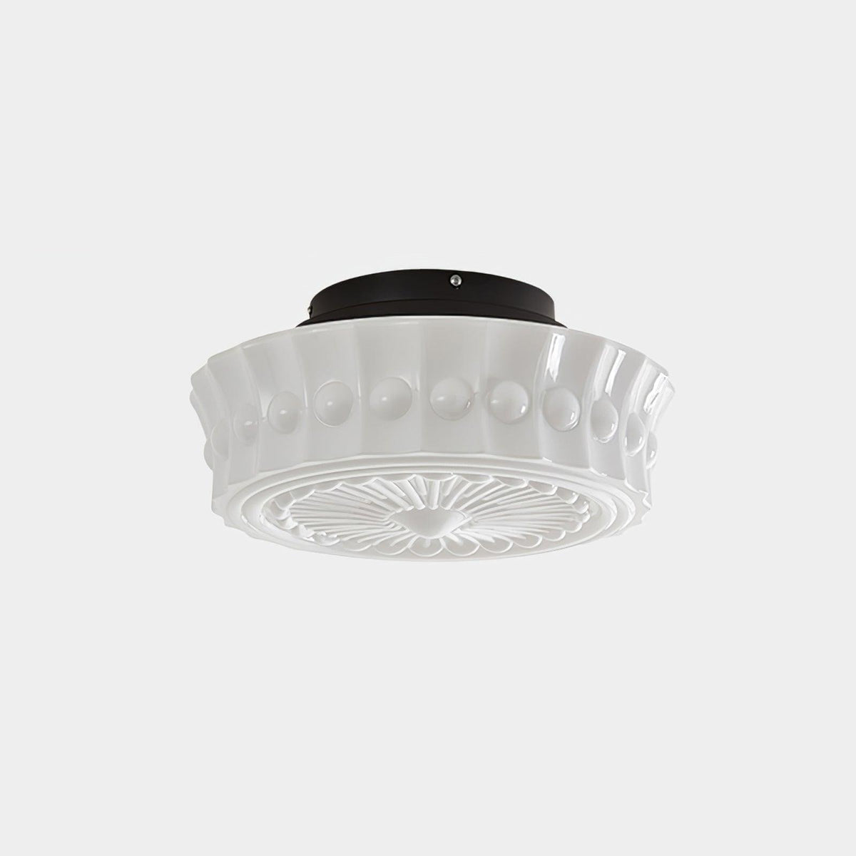 Veleraya Deckenleuchte Weiß Glas Blumenform für Wohnzimmer