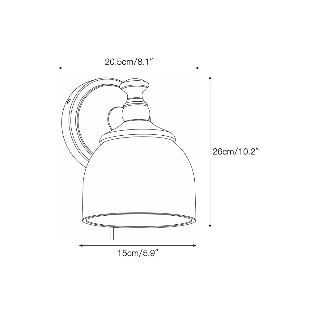 Celiaya Chart-Glas-Wandleuchte mit Stecker
