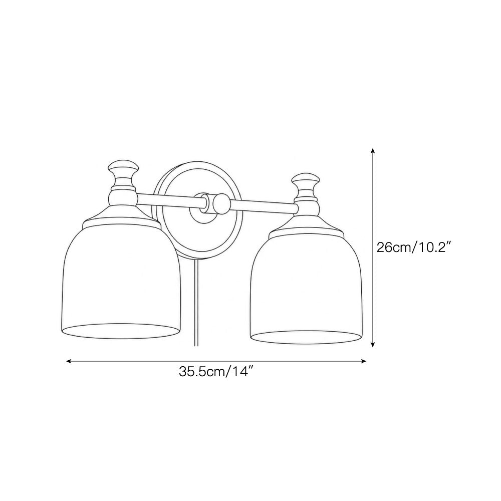 Celiaya Chart-Glas-Wandleuchte mit Stecker