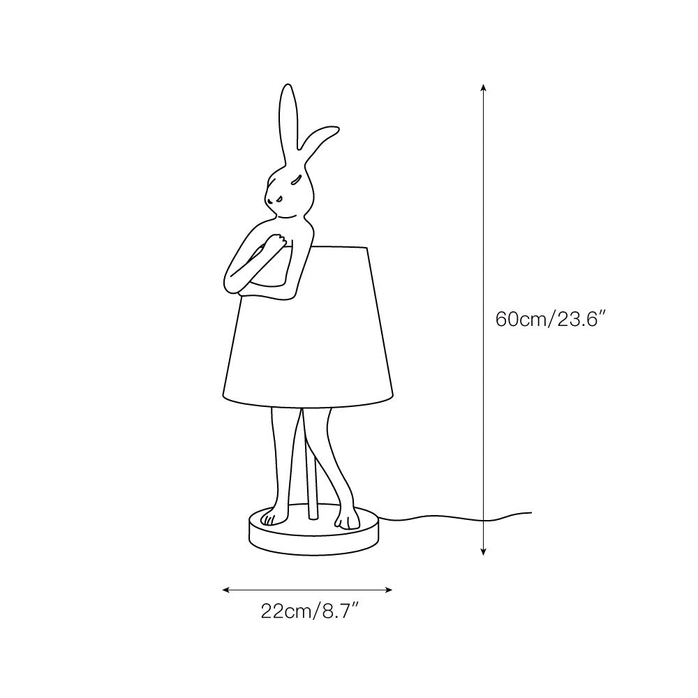 Bunn Tischlampe mit Kaninchenfigur