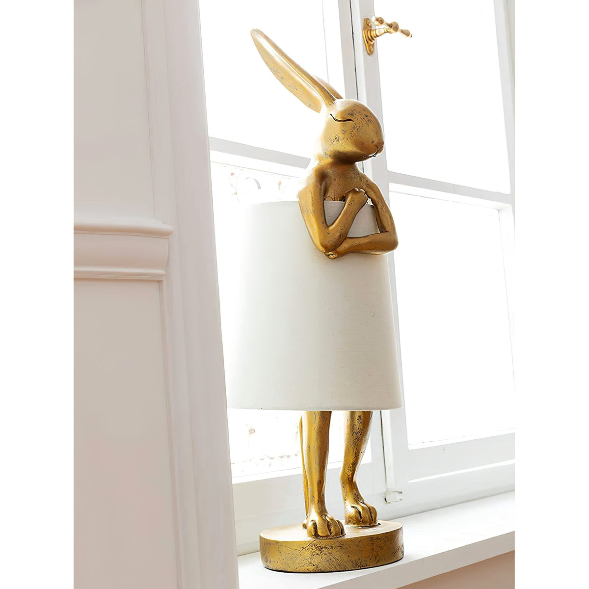 Bunn Tischlampe mit Kaninchenfigur