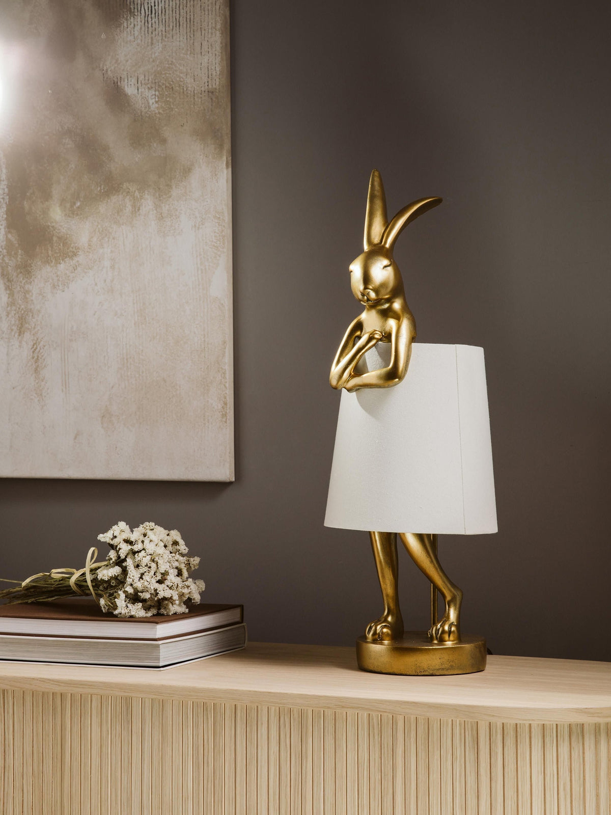 Bunn Tischlampe mit Kaninchenfigur