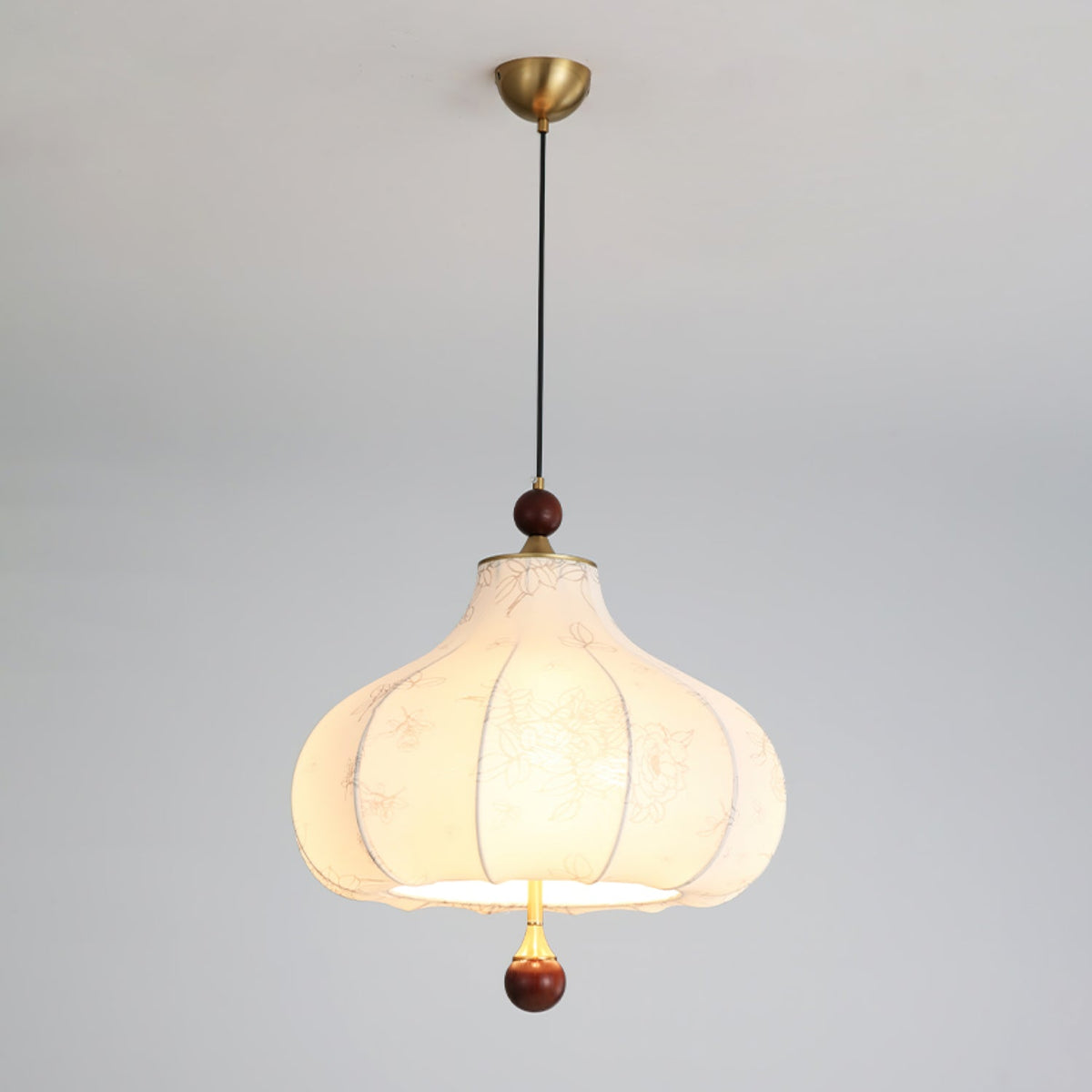 Favian Vintage-Holz-Pendelleuchte