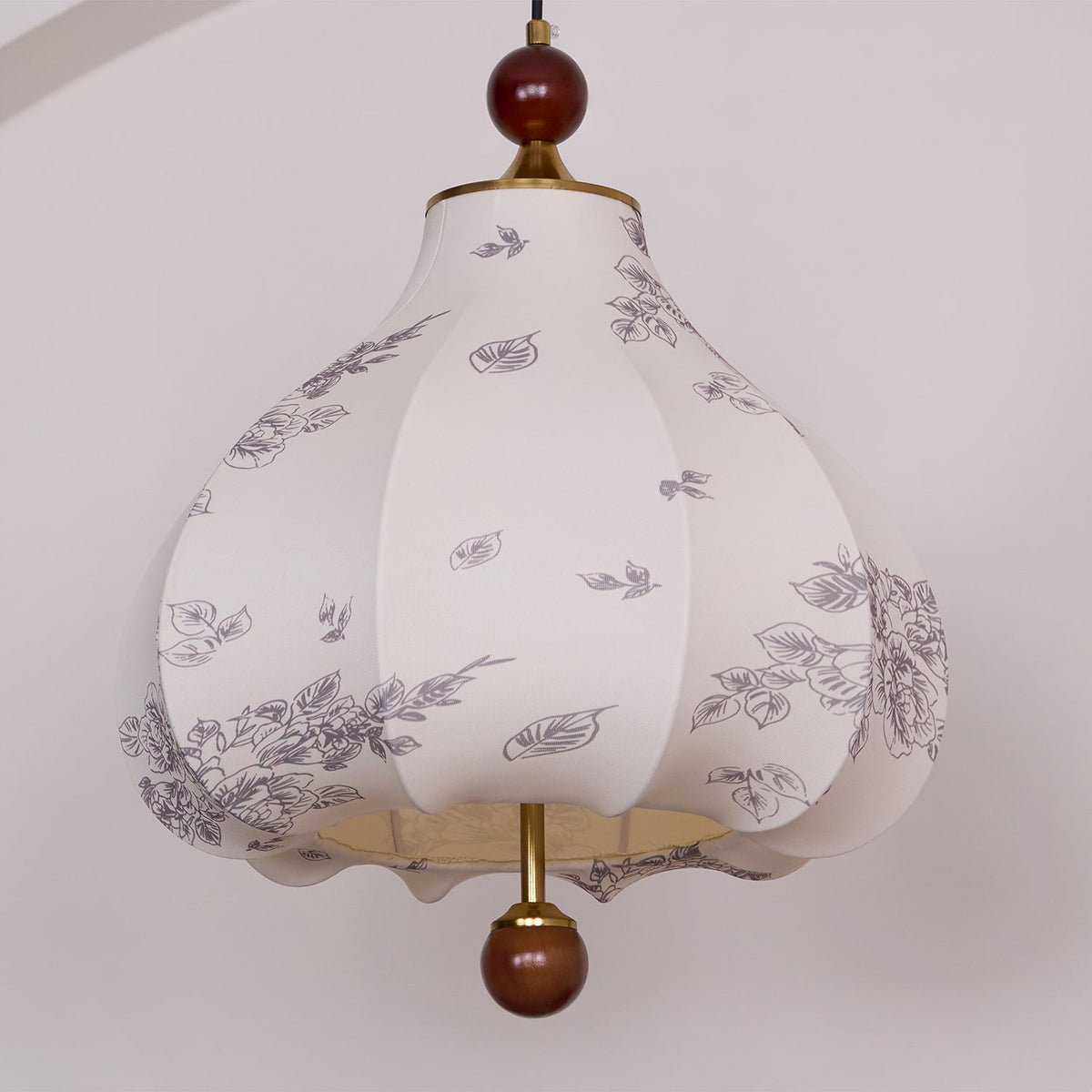 Favian Vintage-Holz-Pendelleuchte