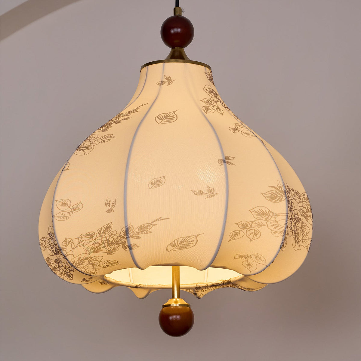 Favian Vintage-Holz-Pendelleuchte