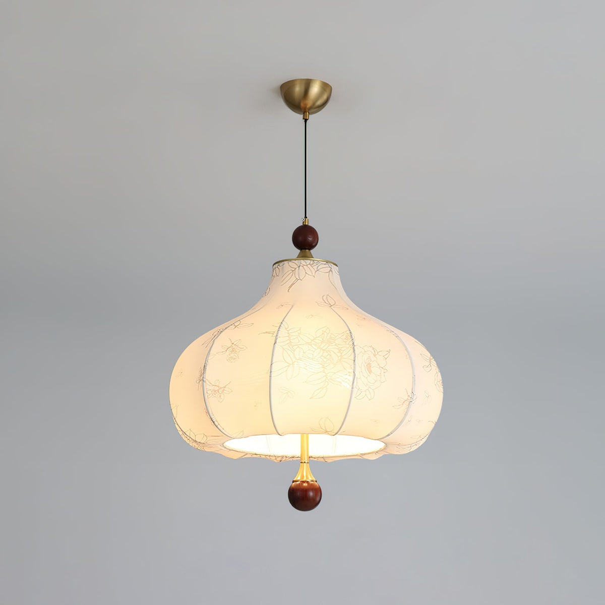 Favian Vintage-Holz-Pendelleuchte