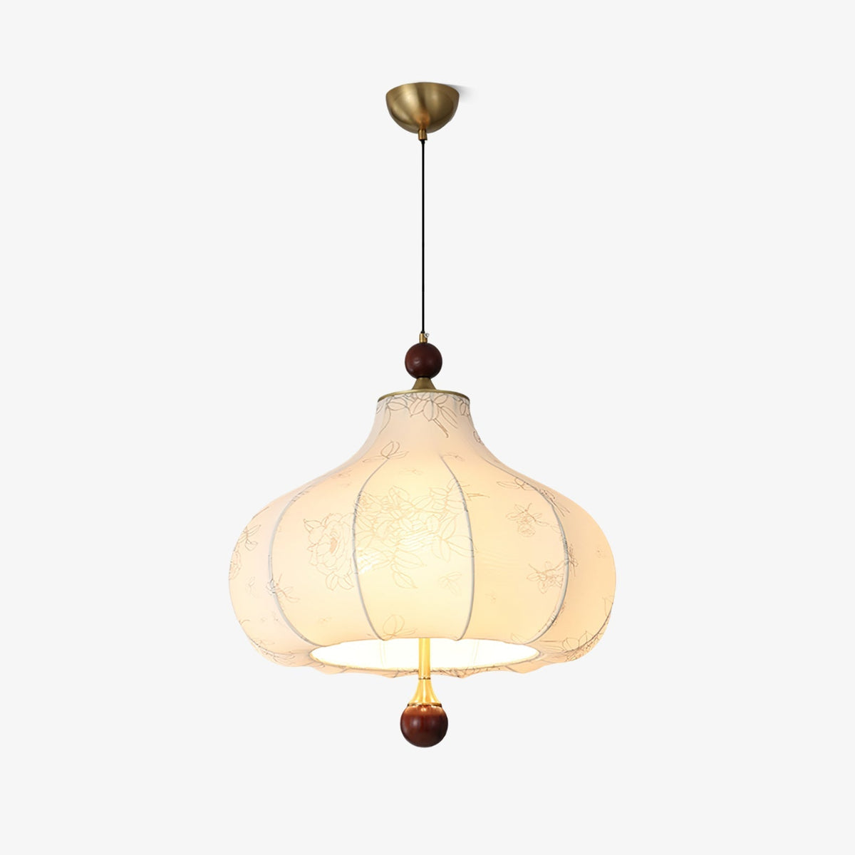 Favian Vintage-Holz-Pendelleuchte