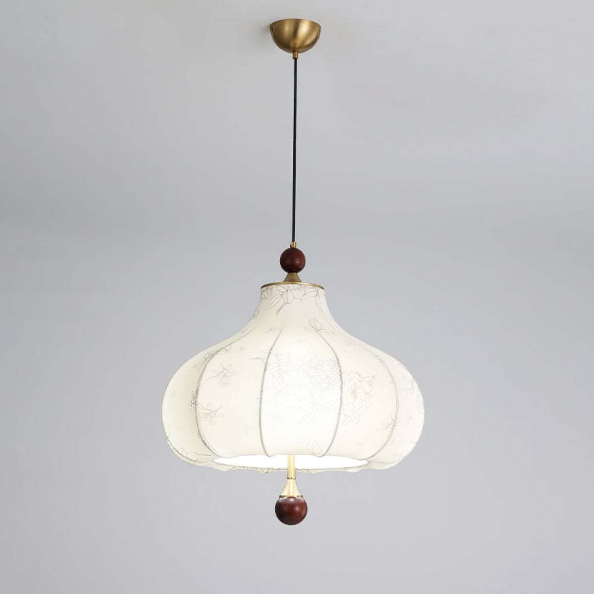 Favian Vintage-Holz-Pendelleuchte