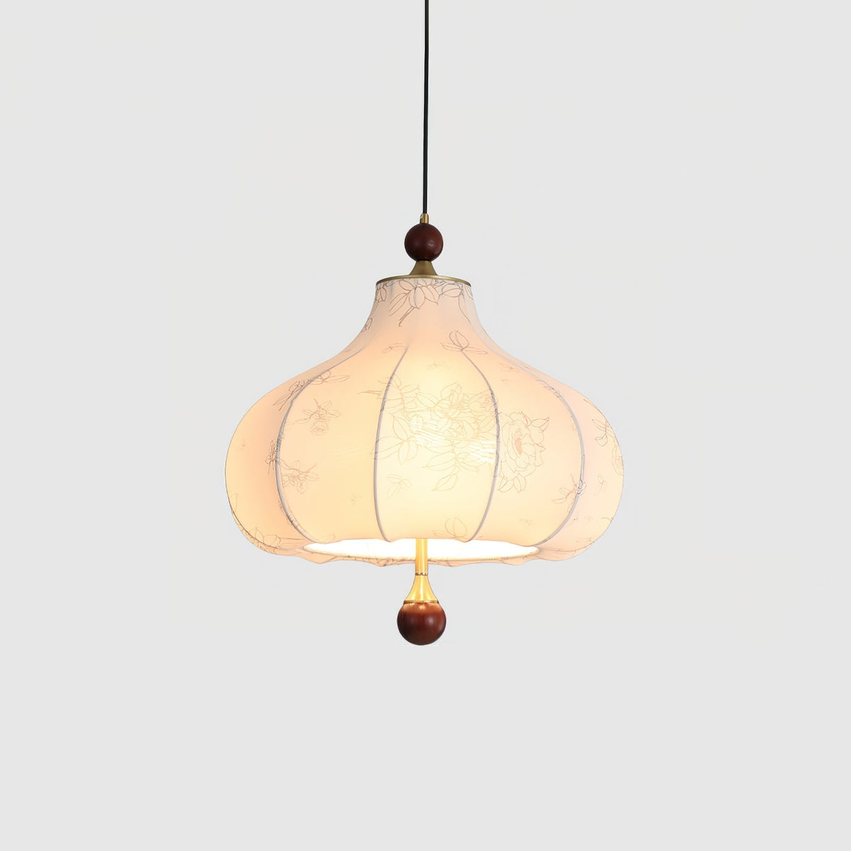 Favian Vintage-Holz-Pendelleuchte