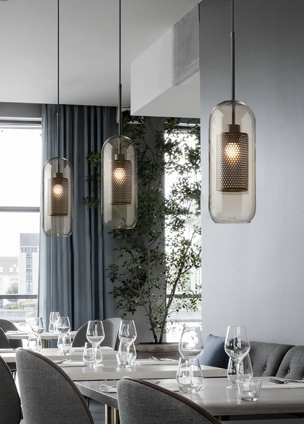Veleine Pendelleuchte Chiswick Glas für Wohnzimmer