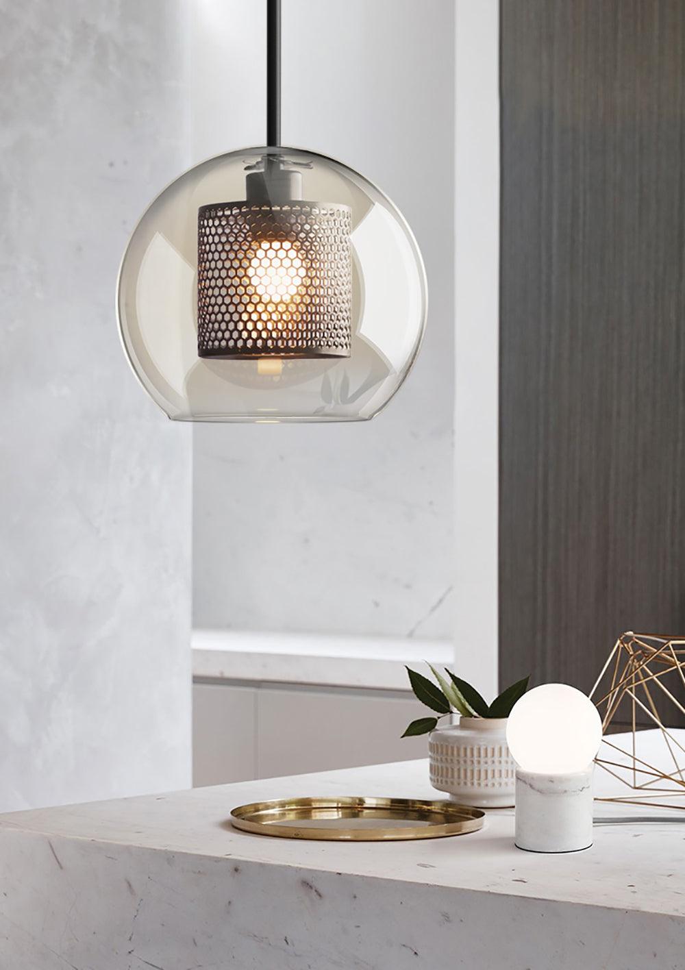 Veleine Pendelleuchte Chiswick Glas für Wohnzimmer