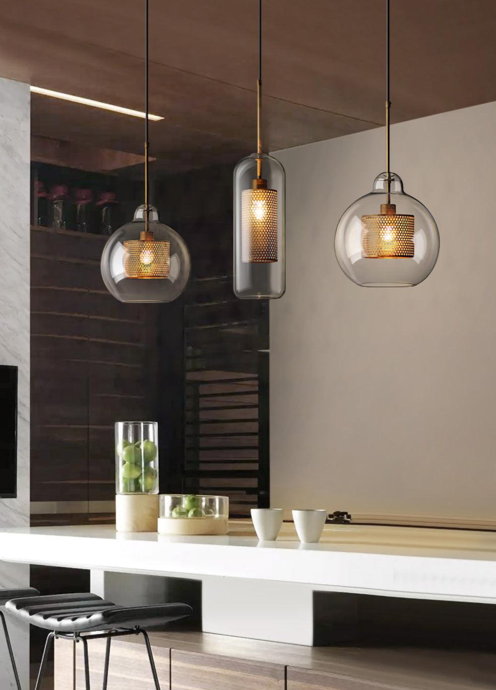 Veleine Pendelleuchte Chiswick Glas für Wohnzimmer