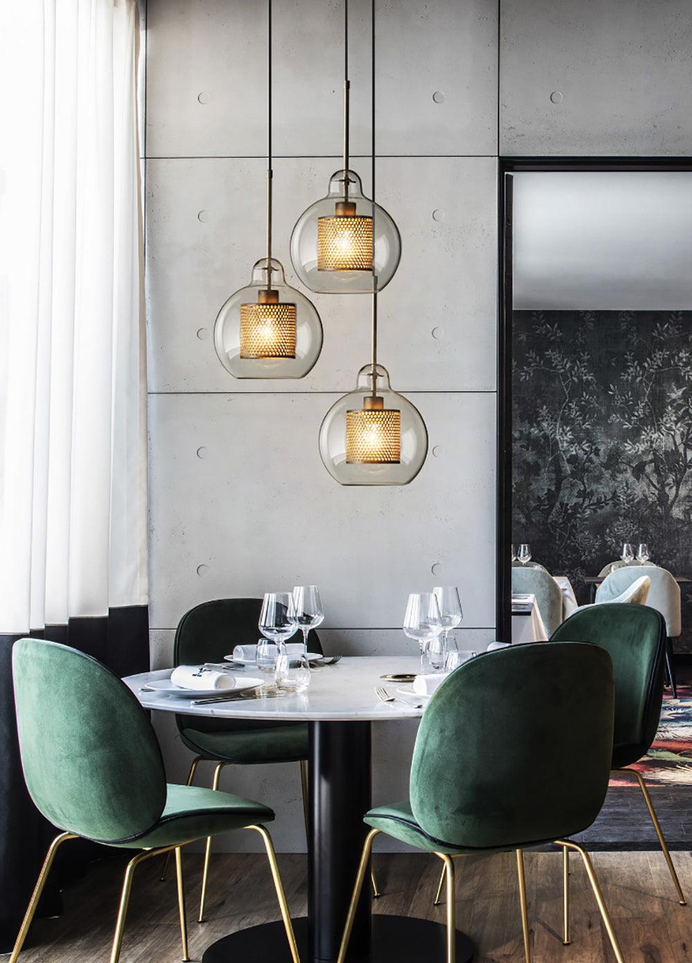 Veleine Pendelleuchte Chiswick Glas für Wohnzimmer