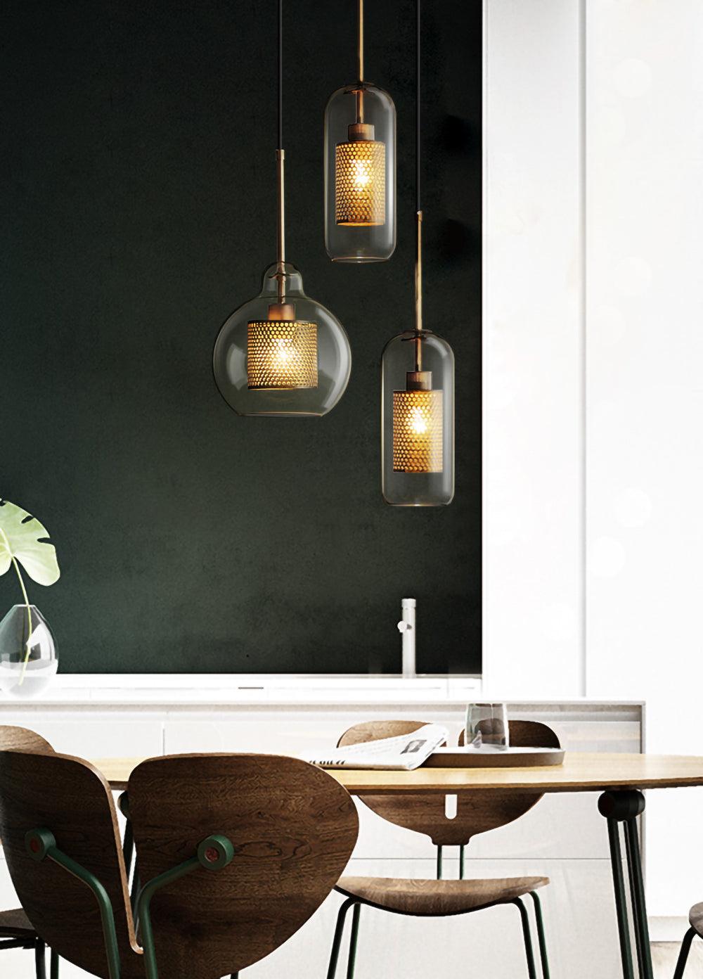 Veleine Pendelleuchte Chiswick Glas für Wohnzimmer