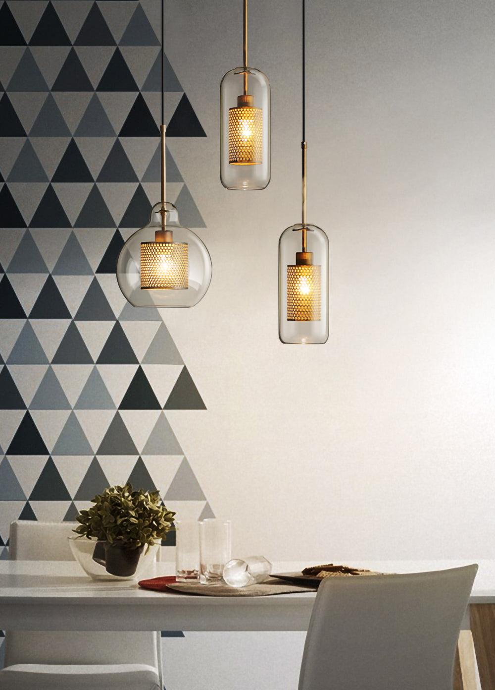 Veleine Pendelleuchte Chiswick Glas für Wohnzimmer