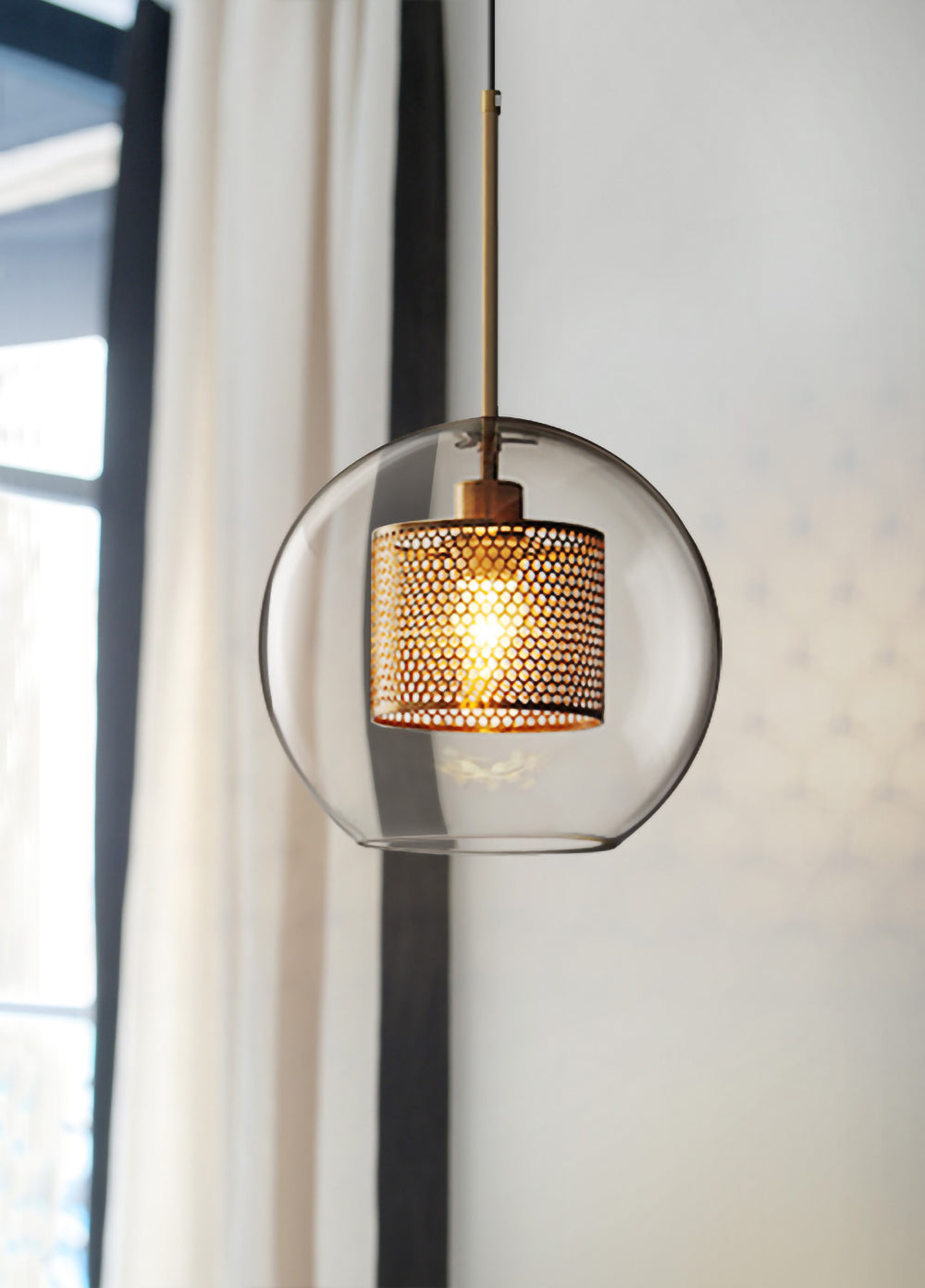 Veleine Pendelleuchte Chiswick Glas für Wohnzimmer