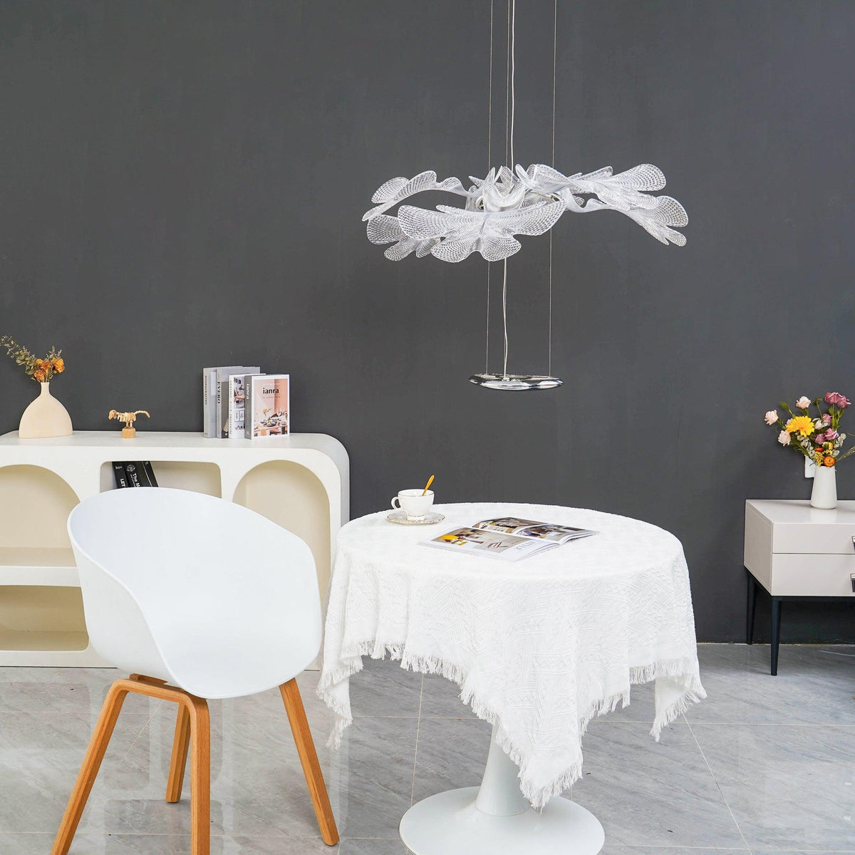 Ravis Kronleuchter Transparent Leaf