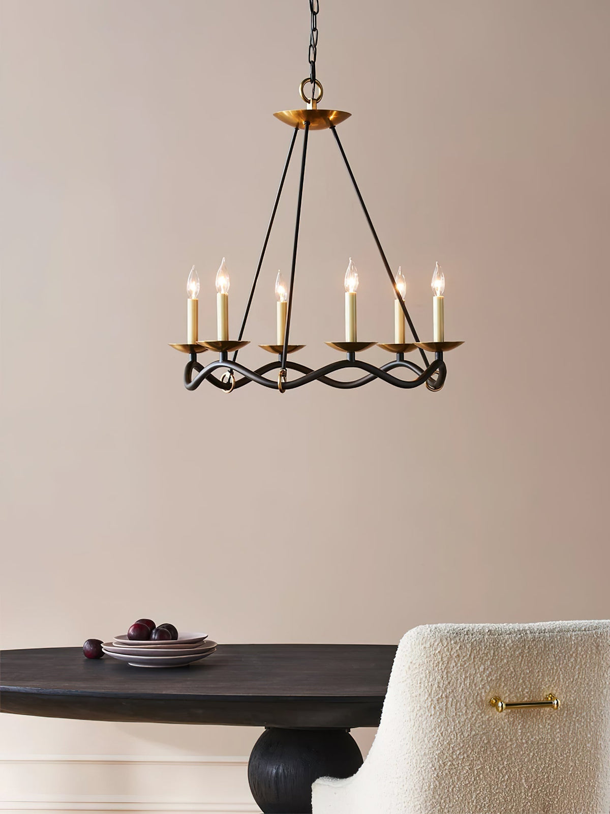Evenor Kronleuchter Elegance Vintage in Messing