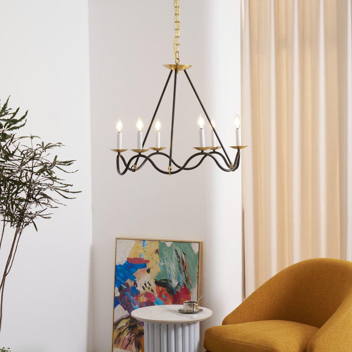 Evenor Kronleuchter Elegance Vintage in Messing