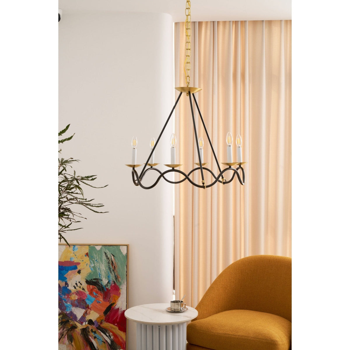 Evenor Kronleuchter Elegance Vintage in Messing