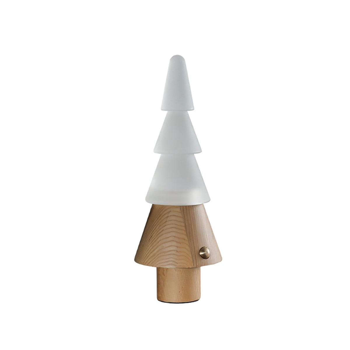 Elveette moderne Tischleuchte aus Holz