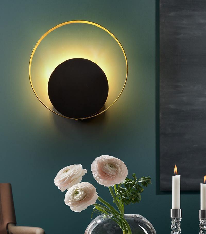 Erliren zeitgenössische minimalistische runde Wandleuchte