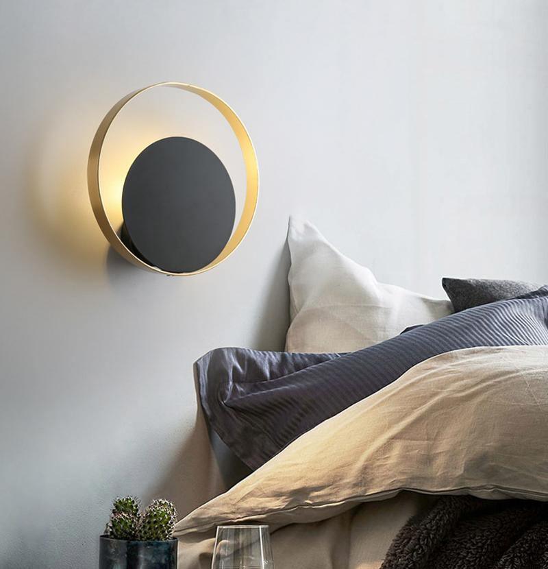 Erliren zeitgenössische minimalistische runde Wandleuchte