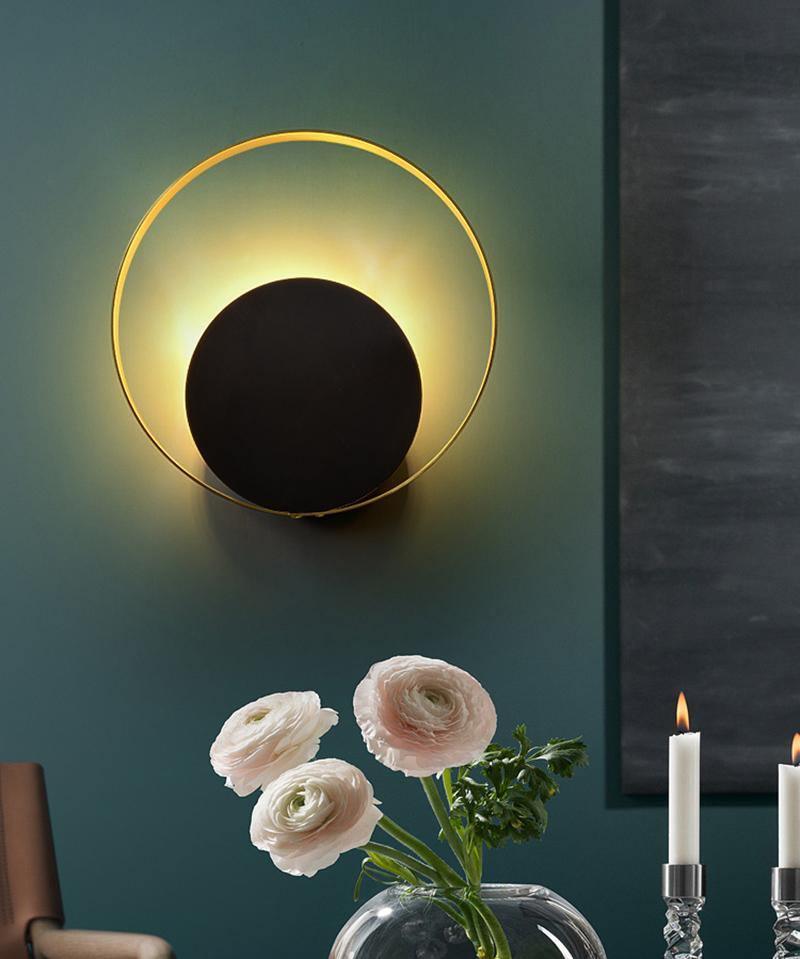 Erliren zeitgenössische minimalistische runde Wandleuchte