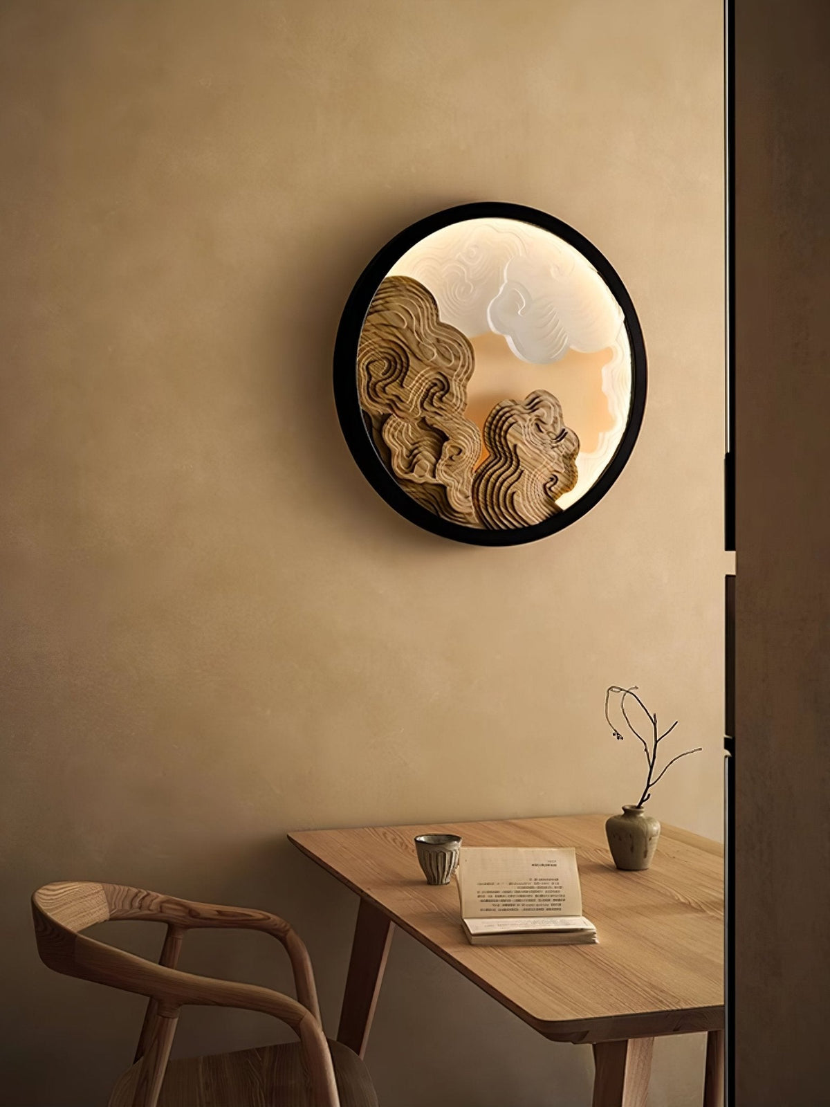 Grayson zeitgenössische Holz-Wandleuchte