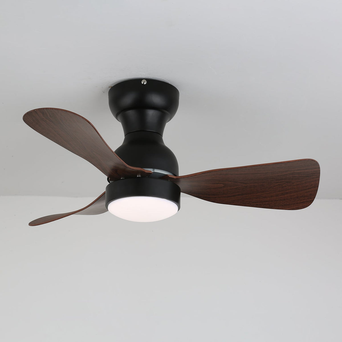 Aurdorus Moderner Deckenventilator mit Beleuchtung aus Holz