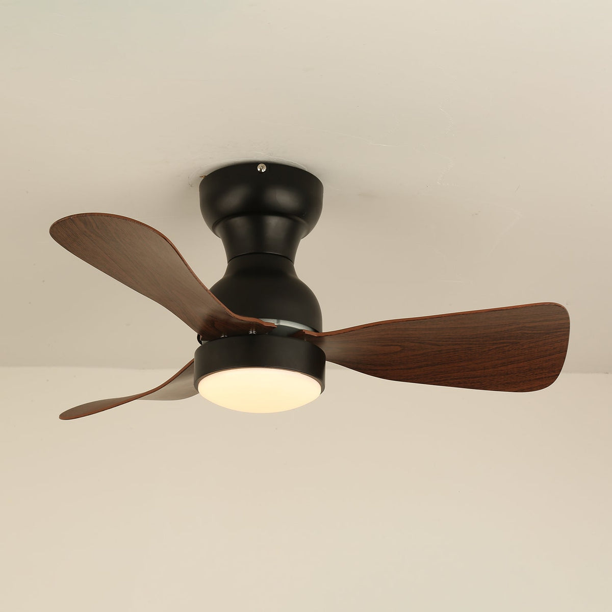 Aurdorus Moderner Deckenventilator mit Beleuchtung aus Holz